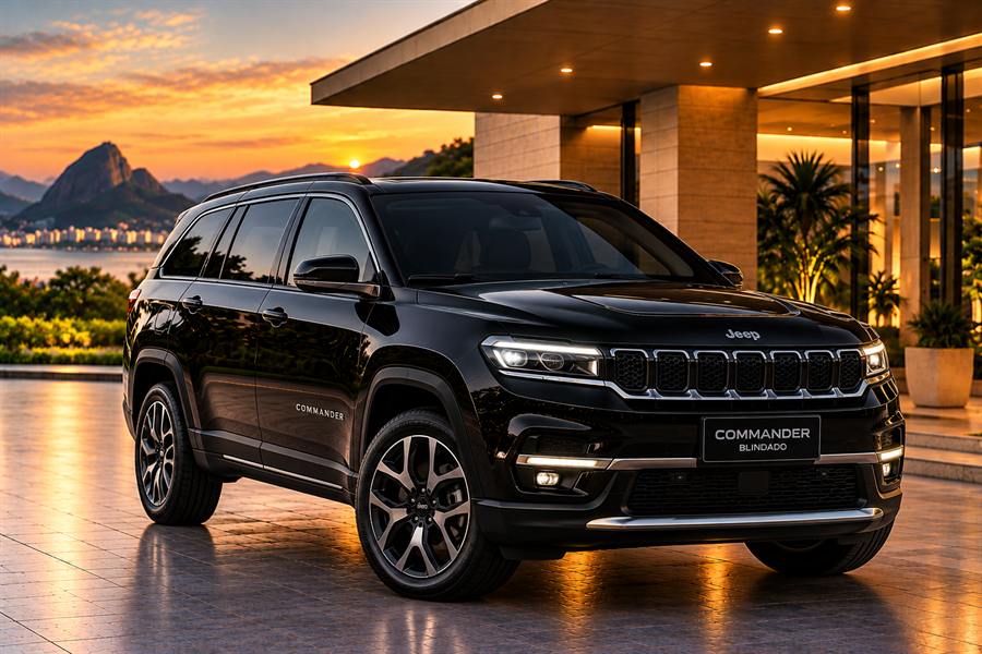 Exterior do Jeep Commander — SUV Blindado, imagem ilustrativa