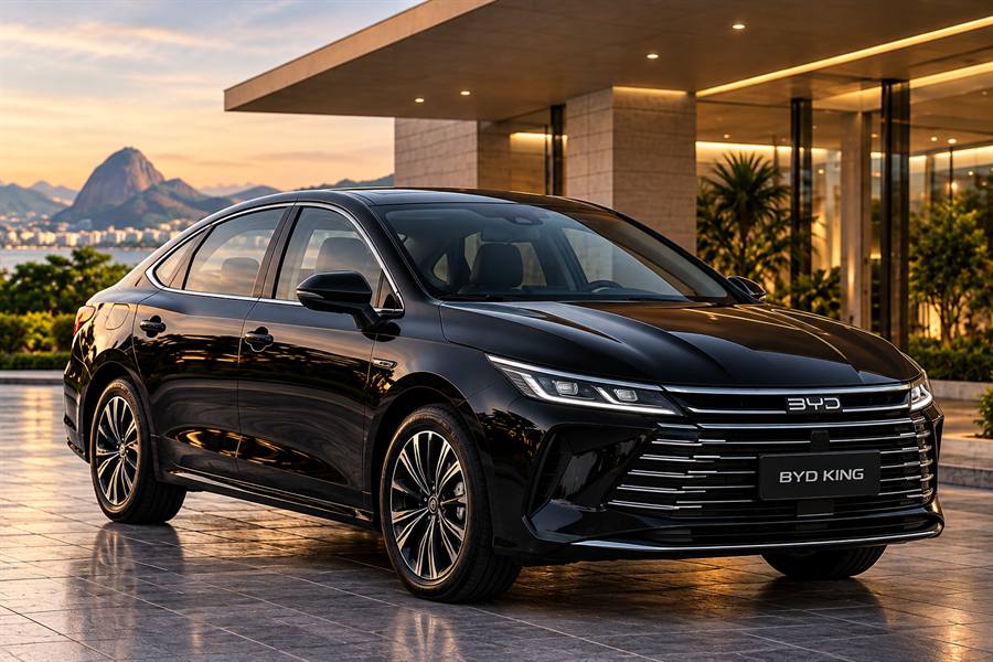 Exterior do BYD King — Sedan Executivo, imagem ilustrativa