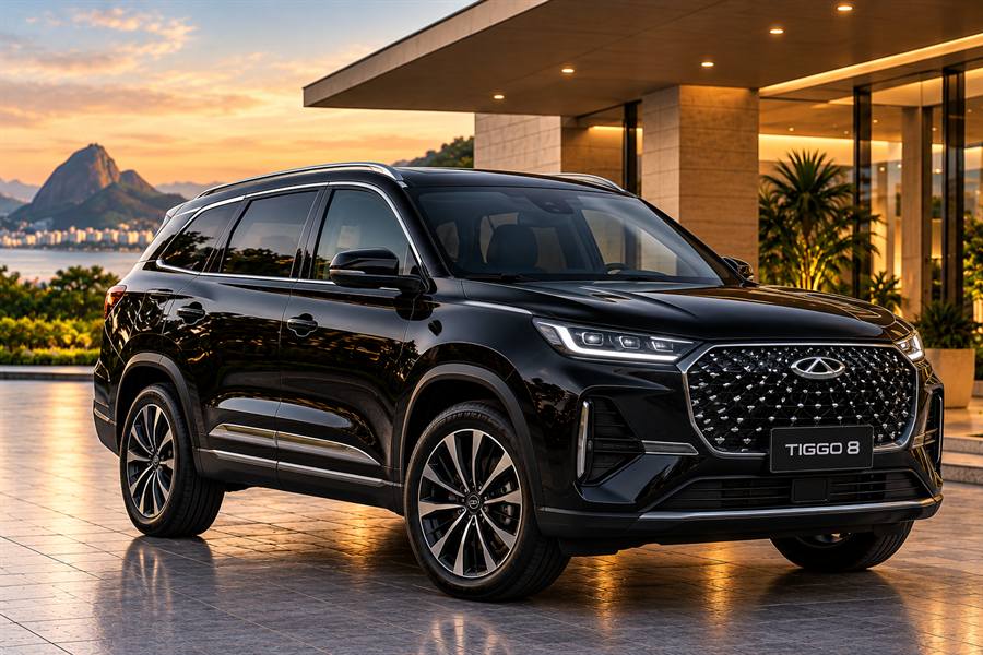 Exterior do Chery Tiggo 8 — SUV Executivo, imagem ilustrativa